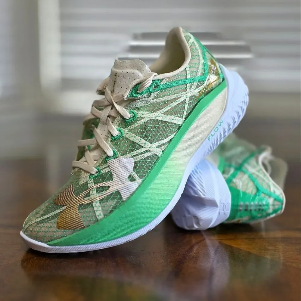 Under Armour Flow Velociti Elite 2 Running Shoes Women's 8.5 White Green 3027338